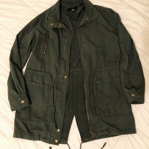 Green Forever 21 Utility Drawstring Jacket